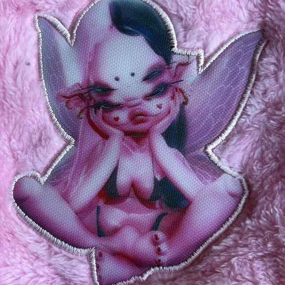 MELANIE MARTINEZ Portals Fuzzy Pink Backpack with Zipper Closure - Picture 9 of 13